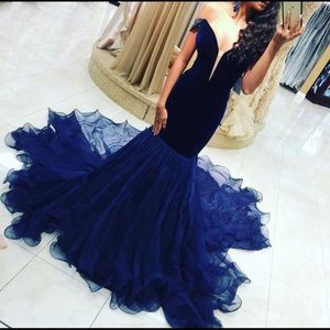 Sherri Hill | Dresses | Sherri Hill Couture Navy Mermaid Gowni Won Miss  Grand Usa 22 In This Gown | Poshmark